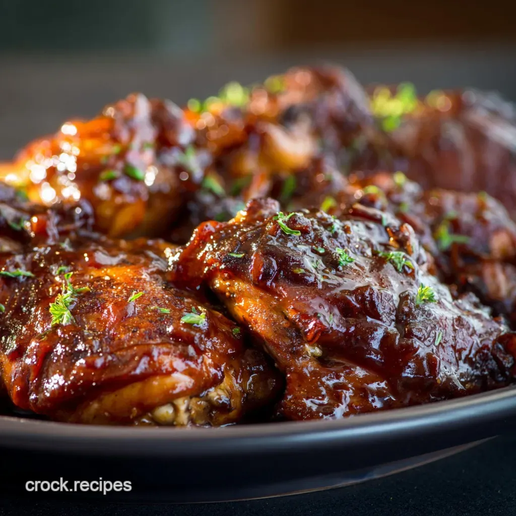 The BEST Sticky Slow Cooker BBQ Chicken for Family Dinners